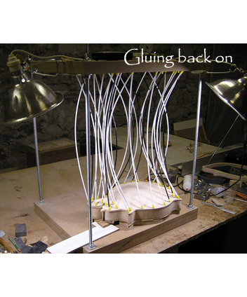 gluing back on